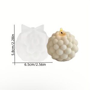 3D Silicone Candle Mold Cylindrical Bubble Round Ball